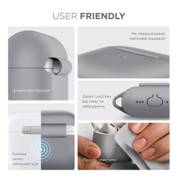 Чохол для навушників ArmorStandart Hang Case для Apple AirPods Pro 2 Light Grey (ARM68587)