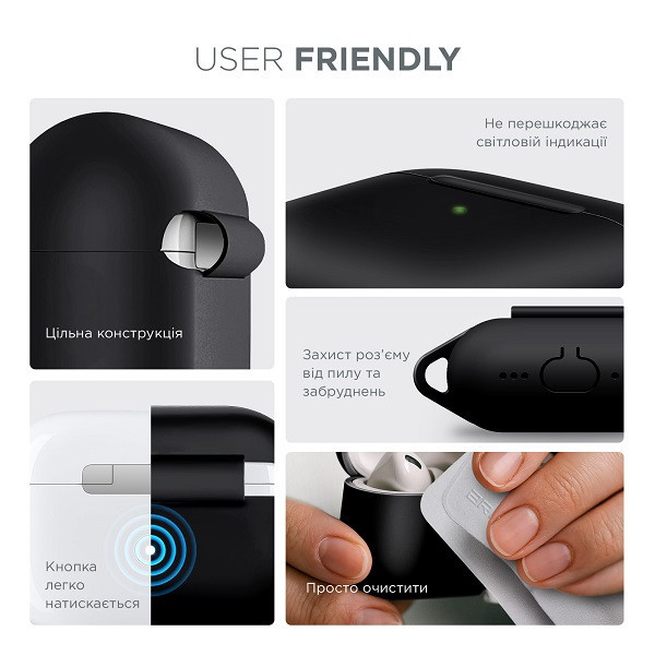 Чехол для навушників ArmorStandart Hang Case для Apple AirPods Pro 2 Black (ARM68601)