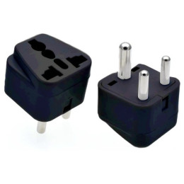 Перехiдник розетки EU-Female, UK-Male Black (ARM88383)