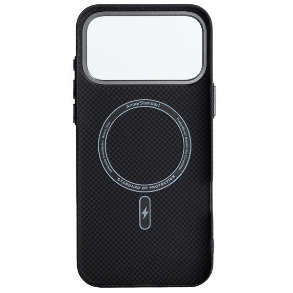 Чохол ArmorStandart LikeCarbon2 MagCase для Apple iPhone 17 Pro Max Kevlar Black (ARM88377)