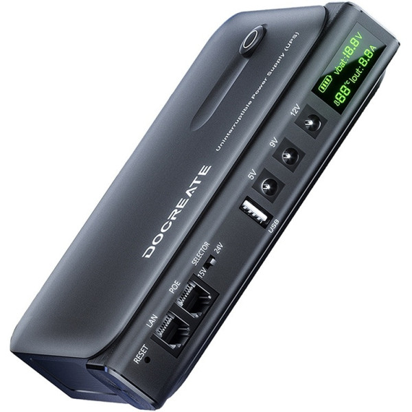 Портативне джерело живлення для роутера Docreate 36W DC1036L UPS (No battery) Black EU