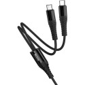 Кабель Hoco X123 2-in-1 Type-C to 2 Type-C 2.4A 1.2m Black
