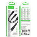 Кабель Hoco X123 2-in-1 Type-C to 2 Type-C 2.4A 1.2m Black