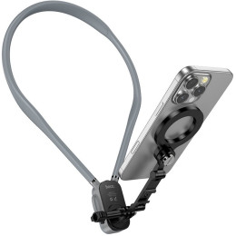 Тримач для телефону на шию Hoco K31 Campo magnetic neck-hanging holder Black Gray 2