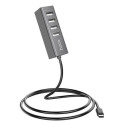 USB HUB HOCO HB1A 4USB Black