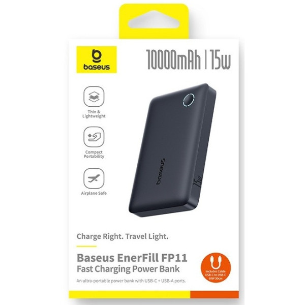 Power Bank Baseus EnerFill FP11 15W 10000mAh Black (P1008210C123-00)