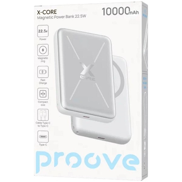 Power Bank Proove X-Core 22.5W 10000mAh Silver/White (PNXC22010006)