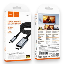 Адаптер Hoco UA43 Type-C to HDTV Metal Gray 2