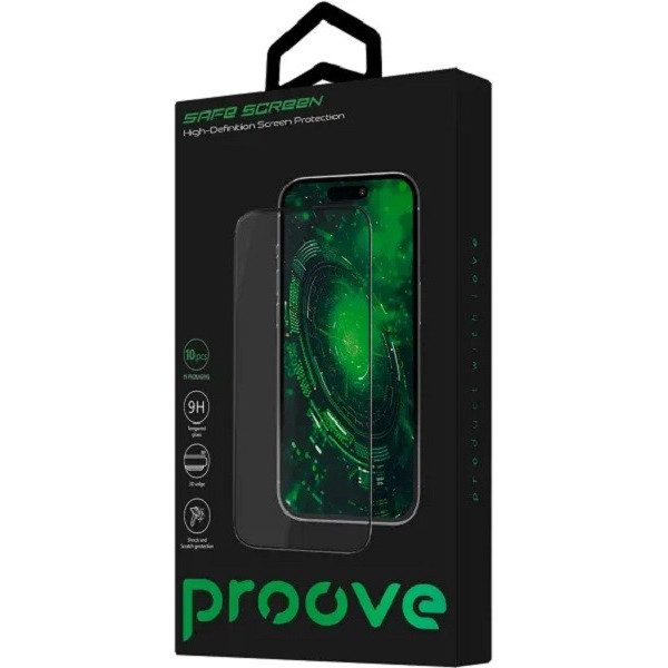 Купить Защитное стекло Proove Safe Screen для iPhone 17 Pro Max Black (PGPSSI17PM01) в Харькове. Цена, фото, заказать в Украине