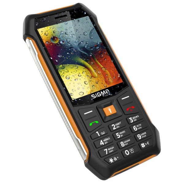 Телефон Sigma mobile X-Style 323 Rain Black/Orange