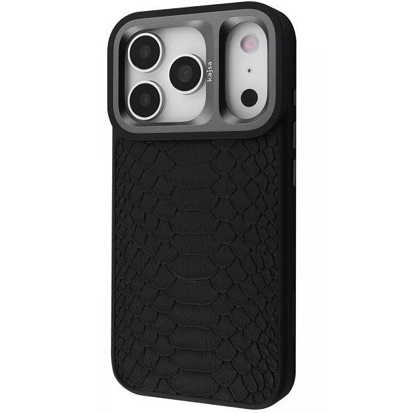 Купити Чохол Kajsa Snake Pattern with Magnetic Ring iPhone 17 Pro Max Black у Харкові. Ціна, фото, замовити в Україні