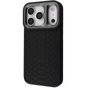 Чехол Kajsa Snake Pattern with Magnetic Ring для iPhone 17 Pro Max Black