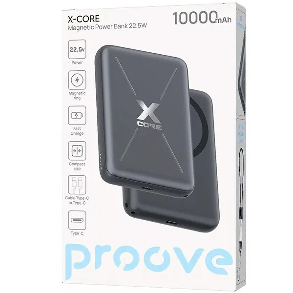 Power Bank Proove X-Core 22.5W 10000mAh Gray (PNXC22010003)