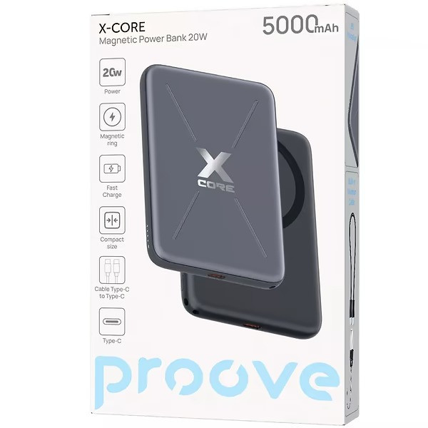 Power Bank Proove X-Core 20W 5000mAh Gray (PNXC20010003)