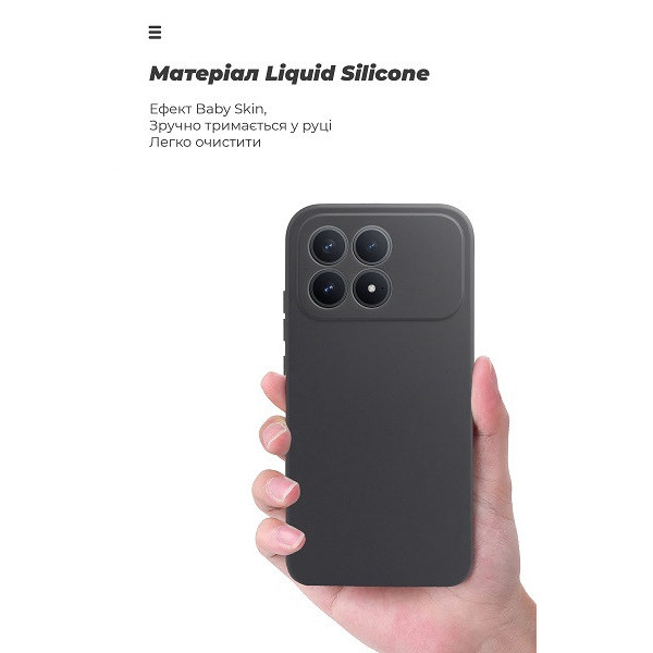 Купити Чохол ArmorStandart ICON Camera Cov для Xiaomi Poco F8 Pro Black (ARM89271) у Харкові. Ціна, фото, замовити в Україні
