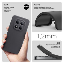 Чехол ArmorStandart Matte Slim Fit Camera Cov для Xiaomi Redmi Note 15 Pro 5G Black (ARM89716)