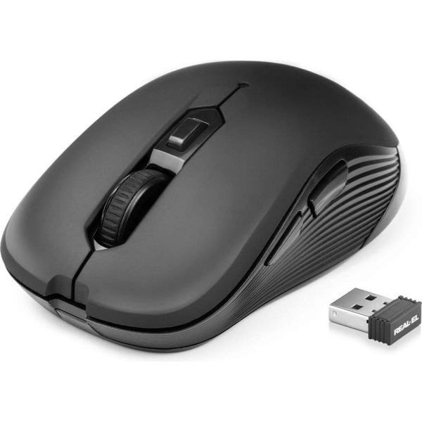 Мишка REAL-EL RM-331 Wireless Black (EL123200044)