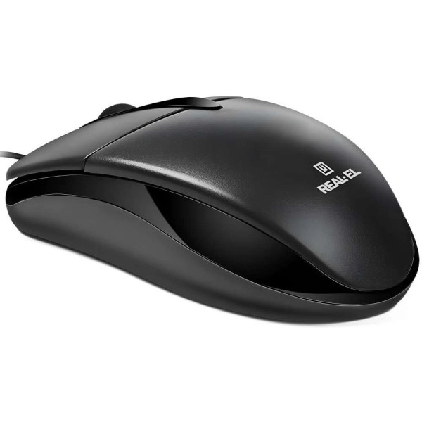Мышка REAL-EL RM-214 USB Black (EL123200039)