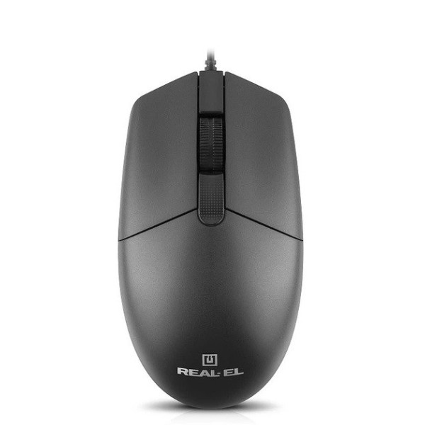 Мишка REAL-EL RM-210 USB Black (EL123200036)