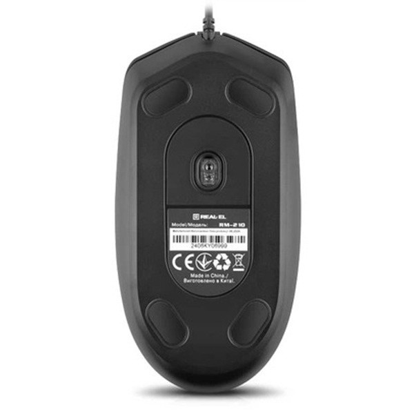 Мишка REAL-EL RM-210 USB Black (EL123200036)