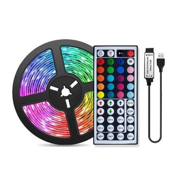 LED лента RGB Neon Rope 5m c пультом 5V
