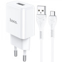 МЗП Hoco N9 2.1A USB + cable Micro-USB 1m White