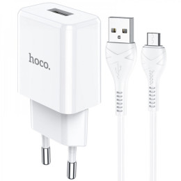МЗП Hoco N9 2.1A USB + cable Micro-USB 1m White