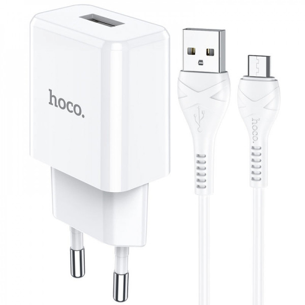 МЗП Hoco N9 2.1A USB + cable Micro-USB 1m White