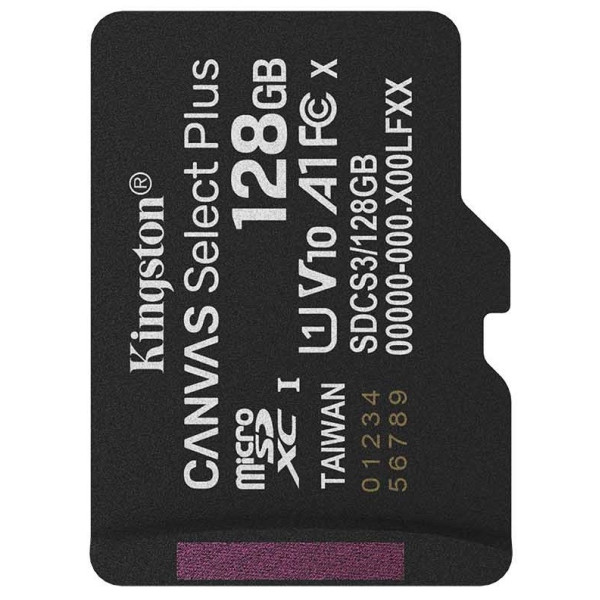 Карта памяти Kingston microSDXC 128GB Canvas Select Plus UHS-I R150MBs (SDCS3/128GBSP)