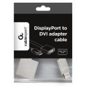 Перехідник Cablexpert DisplayPort-DVI, 0.1м, Білий (A-DPM-DVIF-002-W)