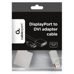 Перехідник Cablexpert DisplayPort-DVI, 0.1м, Білий (A-DPM-DVIF-002-W)