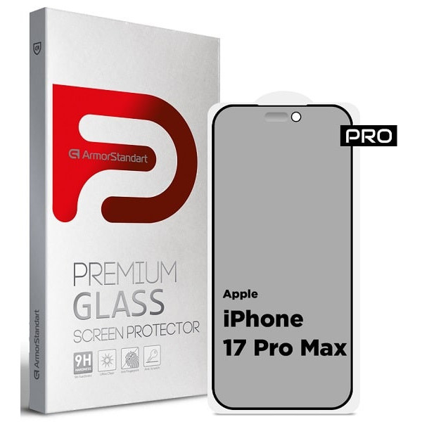 Захисне скло ArmorStandart Pro Anti-spy Matte для Apple iPhone 17 Pro Max (ARM86419)