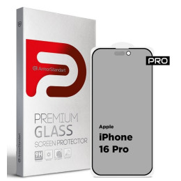Захисне скло ArmorStandart Pro Anti-spy Matte для Apple iPhone 16 Pro Black (ARM79399)
