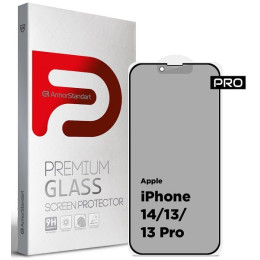 Защитное стекло ArmorStandart Pro Anti-spy Matte для Apple iPhone 16e/14/13/13 Pro Black (ARM68603)