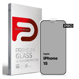 Защитное стекло ArmorStandart Pro Anti-spy Matte для Apple iPhone 15 Black (ARM73171)