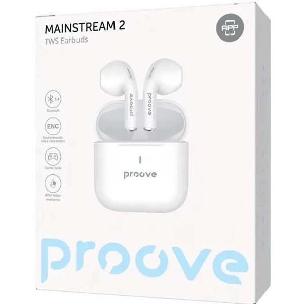 Bluetooth-гарнітура Proove Mainstream 2 TWS (APP) White (TWMS2001AP02)
