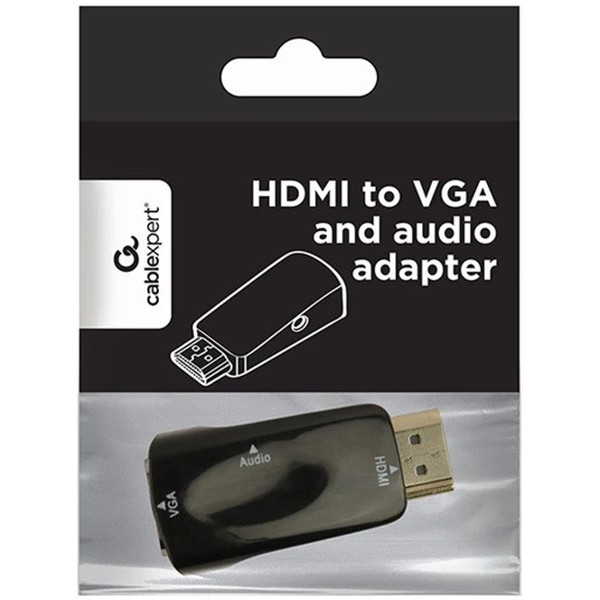 Кабель Cablexpert HDMI-VGA V 1.4 (M/F) чорний (A-HDMI-VGA-02)