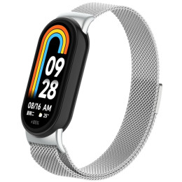 Ремінець ArmorStandart Milanese Magnetic для Xiaomi Smart Band 10/9/8 Silver (ARM86892)