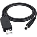 Кабель USB - DC 5.5x2.1 12V 1m Black