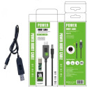 Кабель USB - DC 5.5x2.1 12V 1m Black