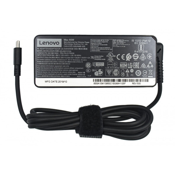 Блок питания Lenovo 20V 65W 3.25A USB Type-C + каб.жив. (ADLX65YCC3D)