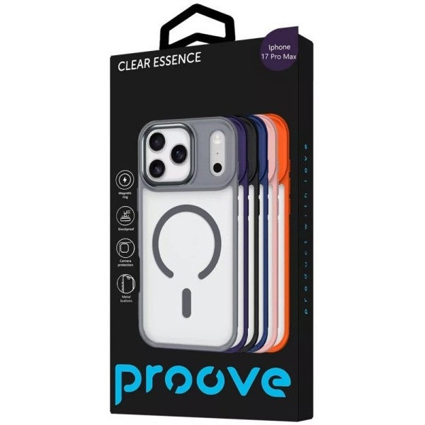 Чехол Proove Clear Essence Case with Magnetic Ring для Apple iPhone 17 Pro Max Black (PCCEIP17PM002)