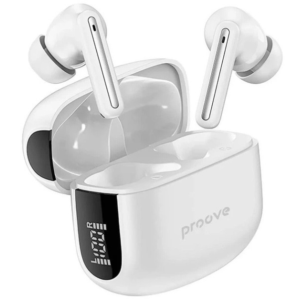 Bluetooth-гарнітура Proove Tempo TWS with ANC (APP) White (TWTM0001AP02)