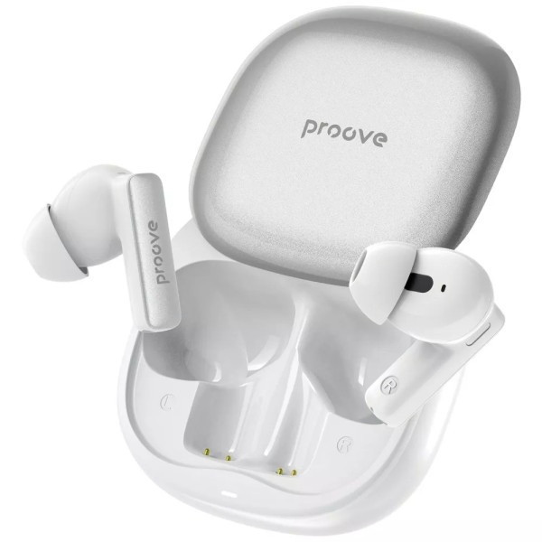 Bluetooth-гарнитура Proove NoLimit TWS with Hybrid ANC (APP) White/Silver (TWNL0001AP26)