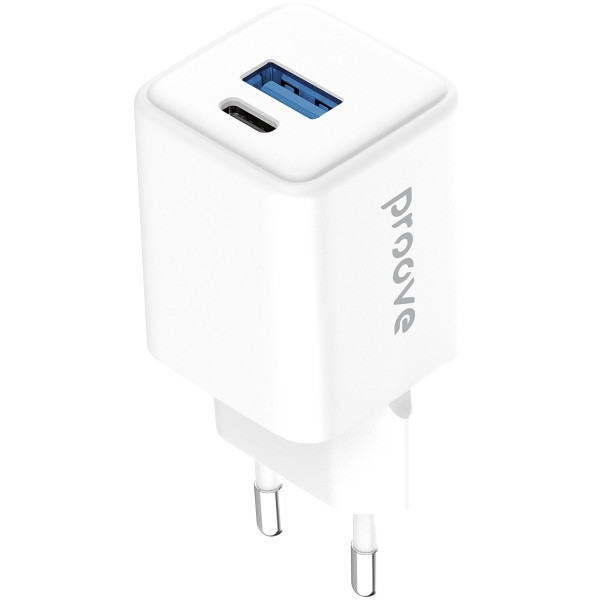 СЗУ Proove Pocket GaN 30W (Type-C + USB) White (WCPG30110002)