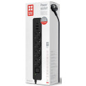 Фільтр живлення СolorWay 4 розетки, 2USB-A,Type-C (24W) 2м Black (CW-CHE432PDB)
