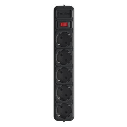 Фильтр питания Gembird Power Cube 5 розеток 1.8м (SPG5-X-6B) для ИБП черный