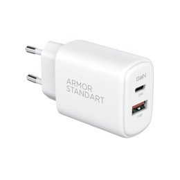 МЗП ArmorStandart Poweraze 25W GaN Type-C + USB-A White (ARM87067)