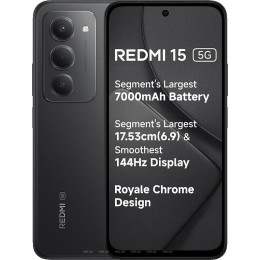 Смартфон Xiaomi Redmi 15 5G 8/256GB NFC Midnight Black (No Adapter) Global