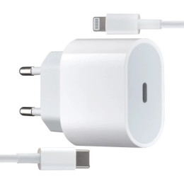 МЗП Apple 25W + cable Type-C+Lightning (MHJ83ZMA/A) White